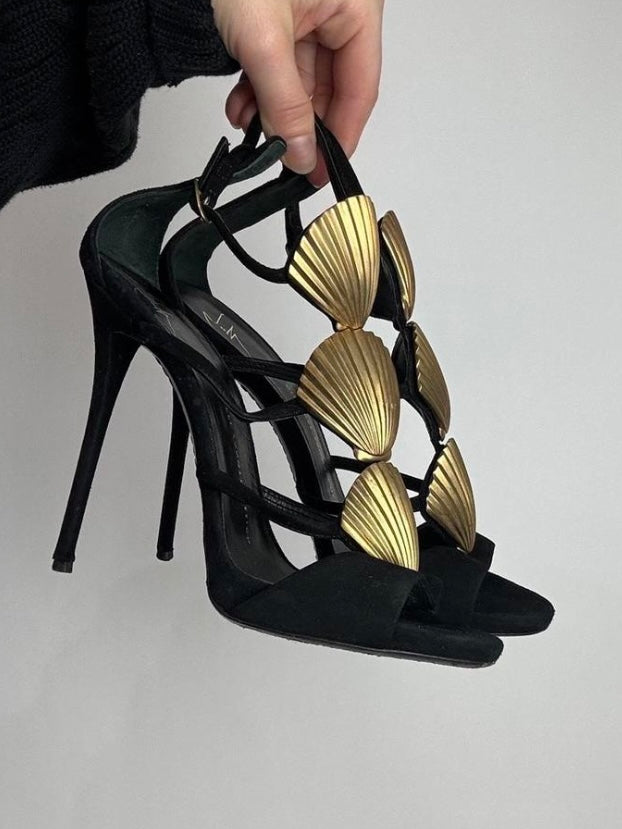 Giuseppe Zanotti Seashell Heels Black  - 38