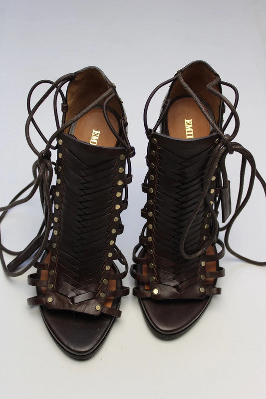 Emilio Pucci Lace Up Heels- 37