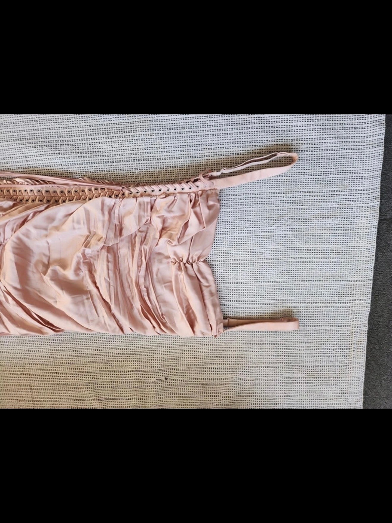 Dolce & Gabbana Runway Satin Lace Up Dress - L