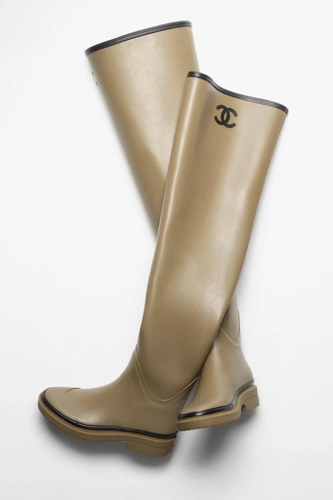 Chanel Thigh High Rain Boots - 36
