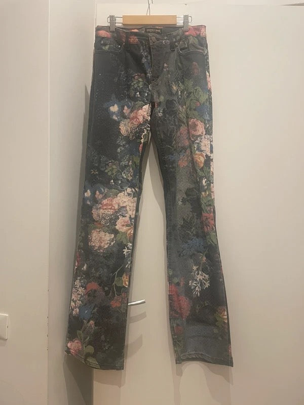 Roberto Cavalli Floral Jeans - S