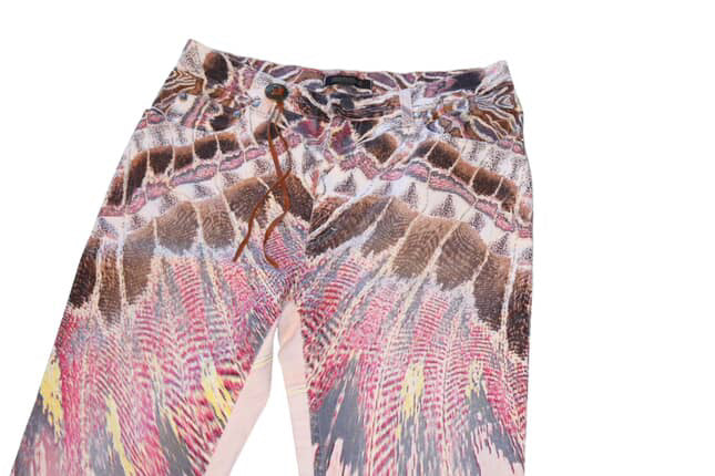Roberto Cavalli Feather Jeans - L