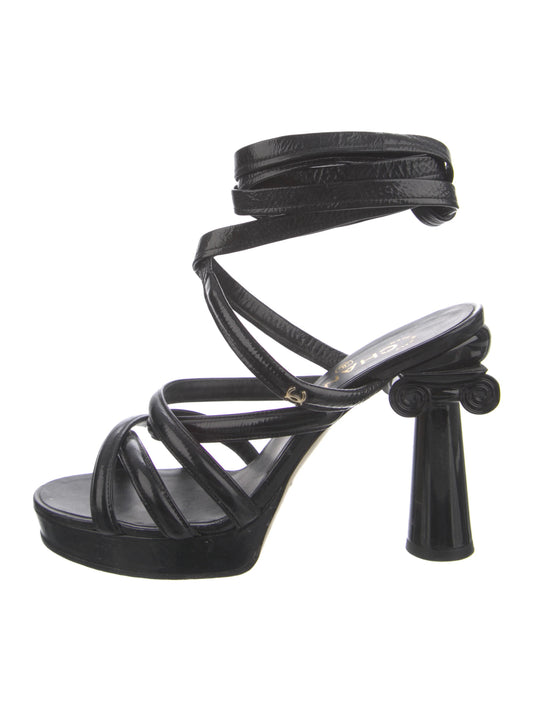 Chanel Colosseum Lace Up Heels - 40