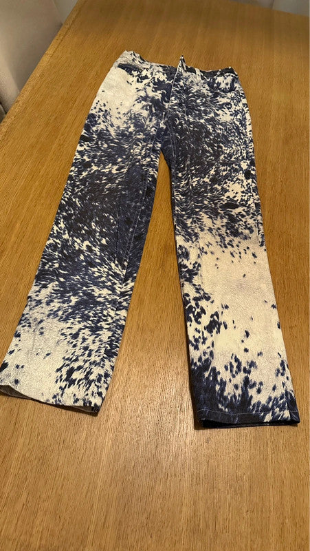 Cavalli Navy Cow Print Jeans - M