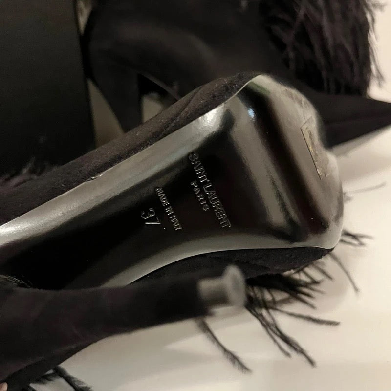 Saint Laurent Zizi Feather Runway Boots - 37