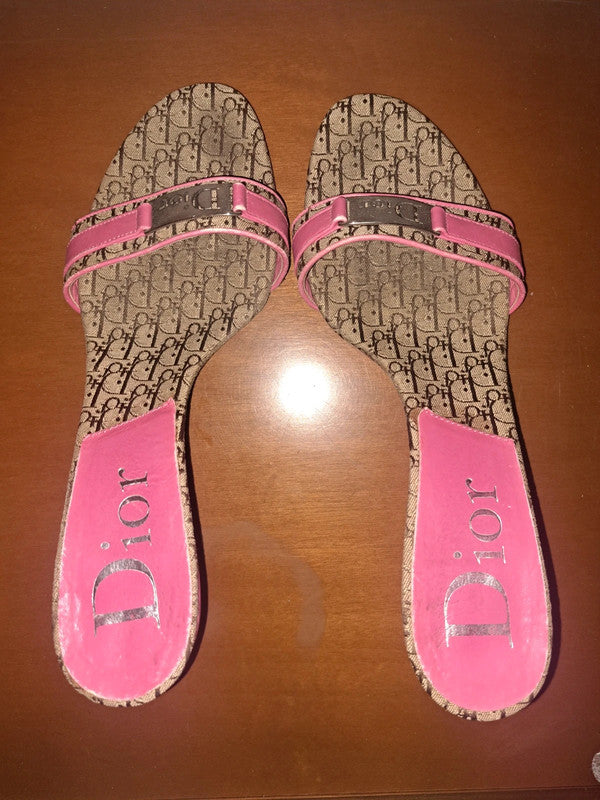 Dior Monogram Kitten Heels - 40