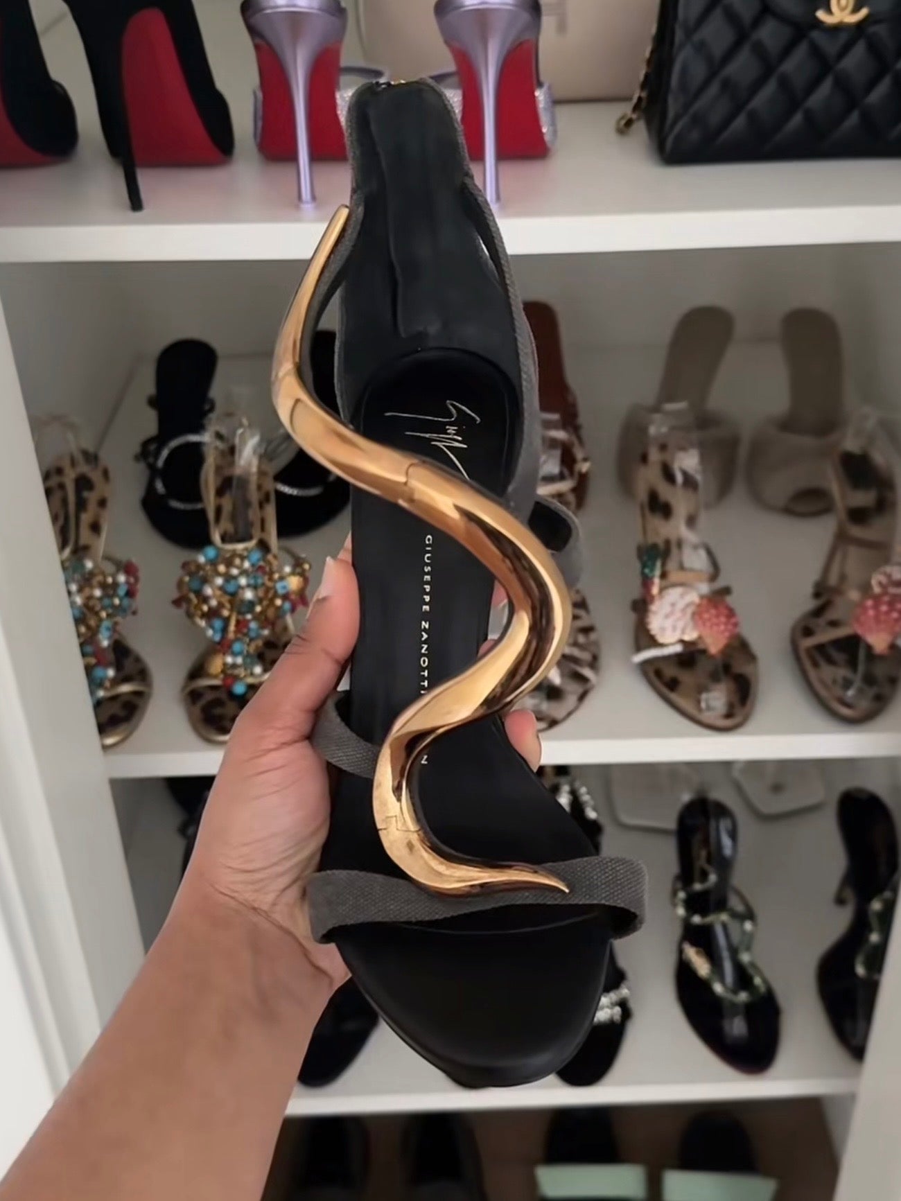 Giuseppe Zanotti Gold Venere Heels - 39.5/40
