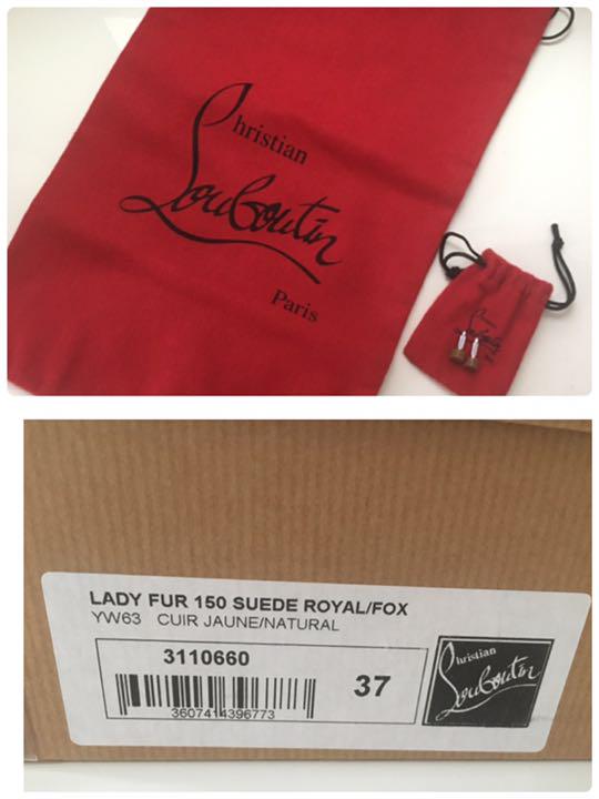 Christian Louboutin Fur Suede Heels - 37