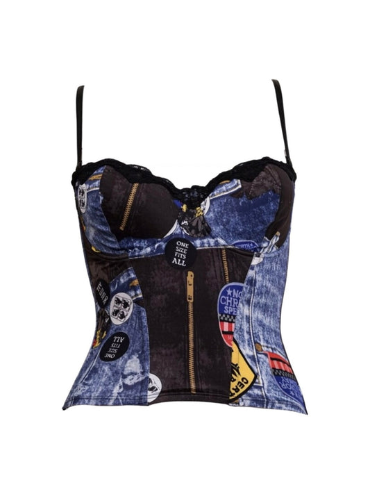 Dior Galliano Miss Diorella Trompe L'oeil Bustier - S