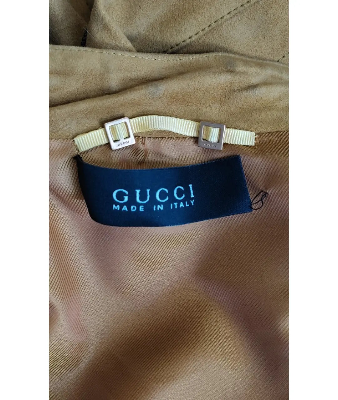 Gucci by Tom Ford Gold Suede Moto Jacket - S