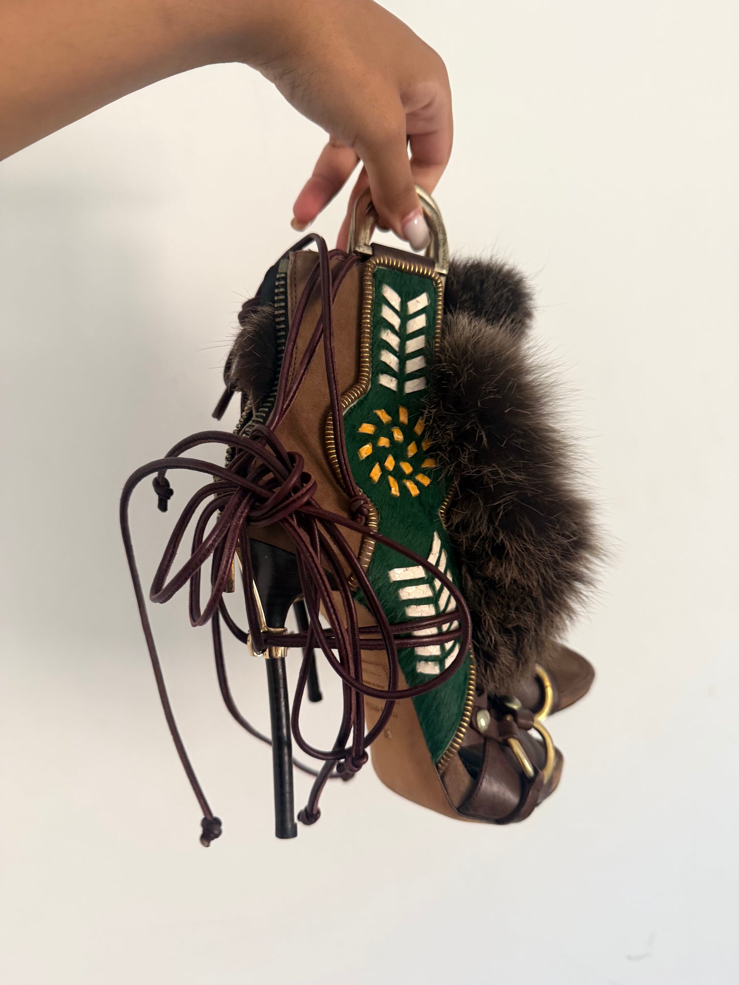 Dsquared2 Fur Lace Up Boots - 39