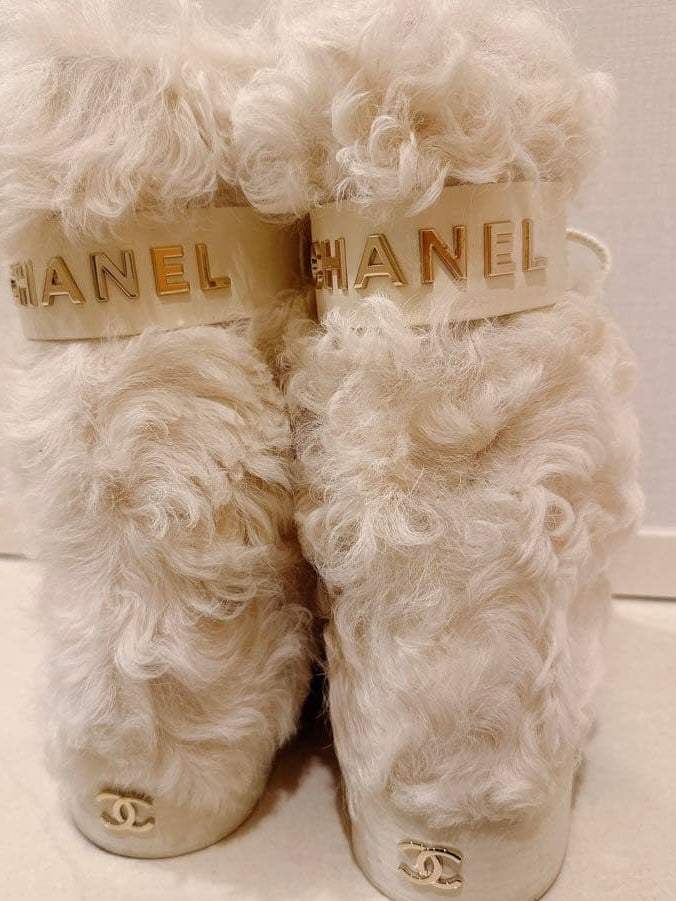 Chanel Shearling Boots - 37