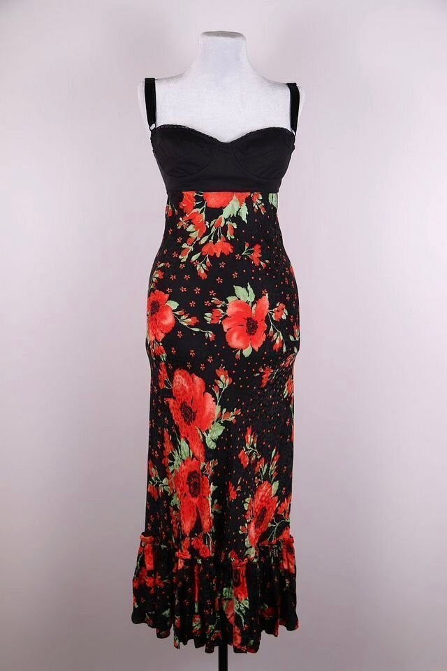 Dolce & Gabbana Silk Poppy Dress - S