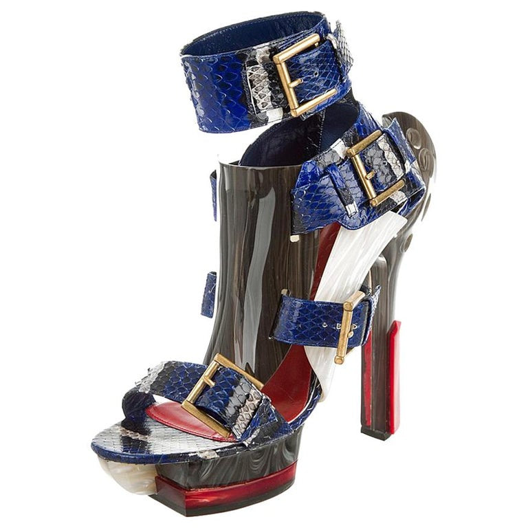 Alexander McQueen Python Runway Heels Brand New - 39