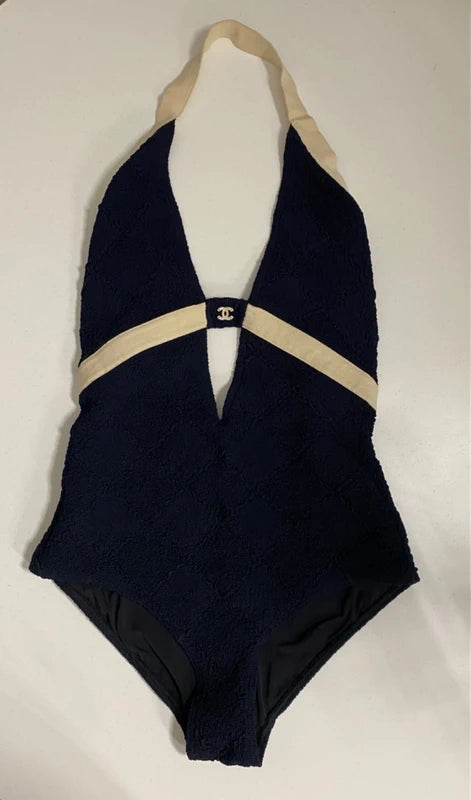 Chanel Terrycloth One Piece Bathing Suit - S