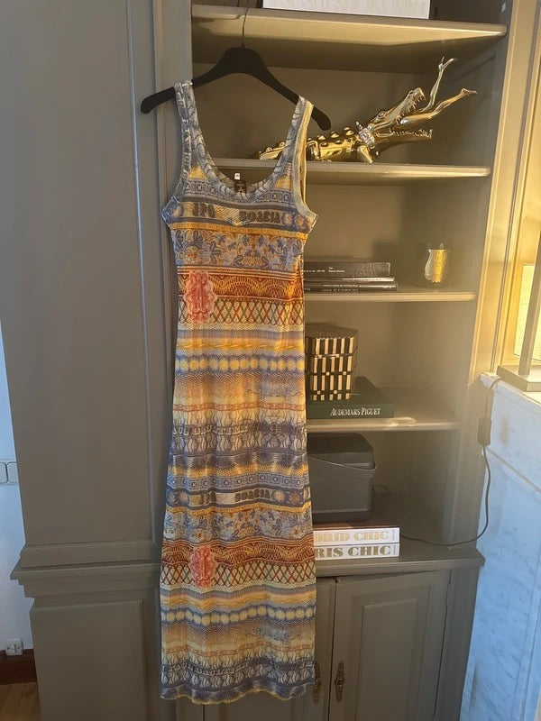 Jean Paul Gaultier S/S 1999 Soleil Mesh Maxi Dress - M