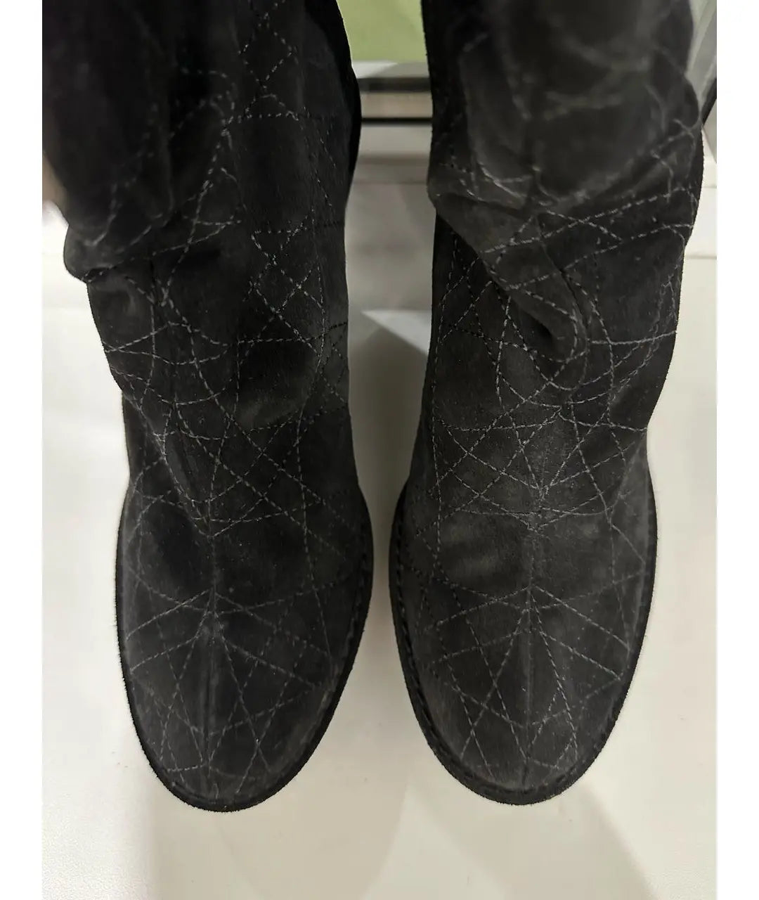 Dior Wedge Fox Fur Boots - 38