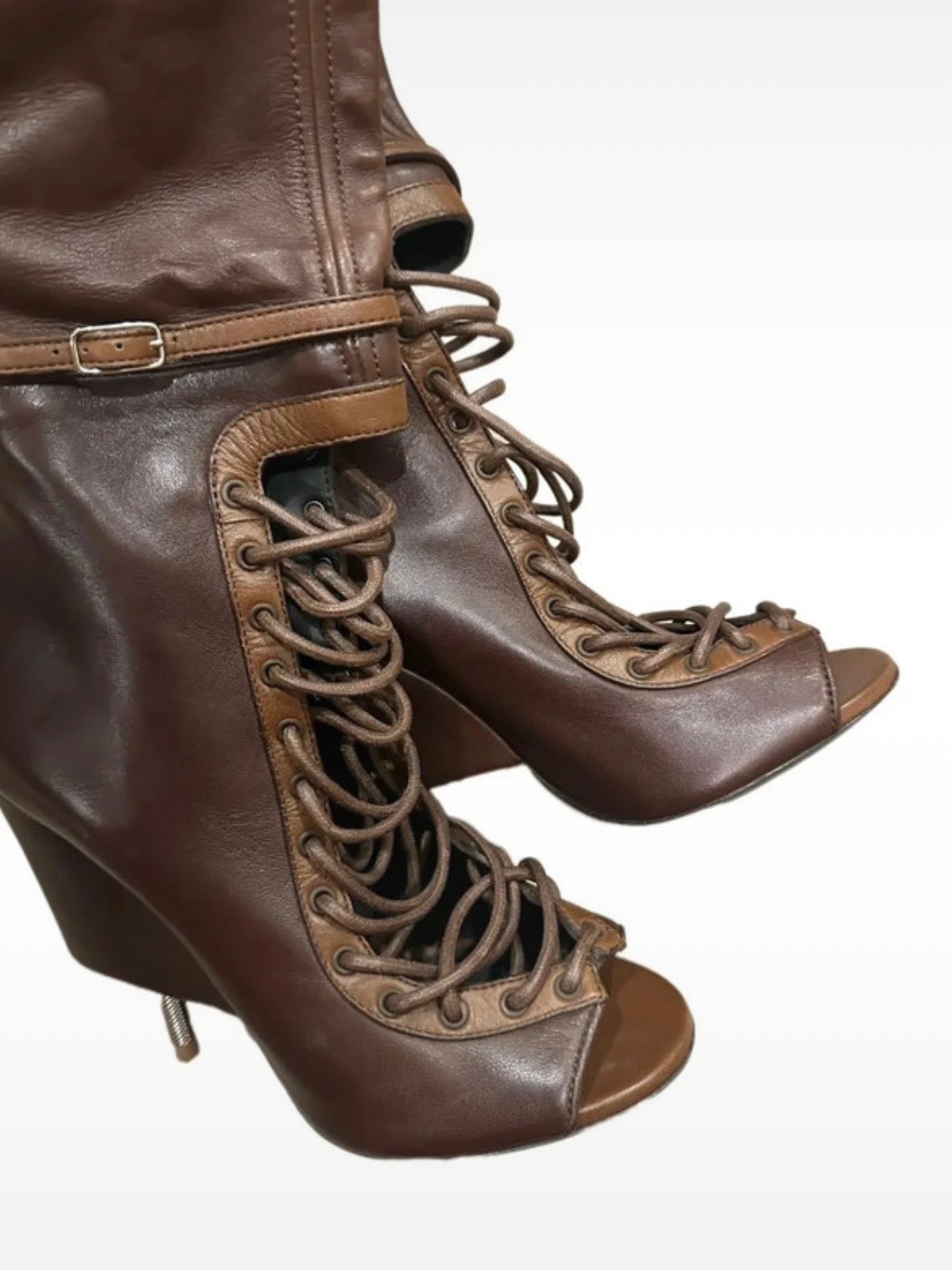 Givenchy SS 2015 Runway Over The Knee Boots Brown - 38