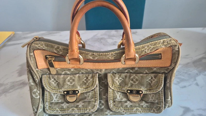 Louis Vuitton Khaki Denim Neo Speedy Bag