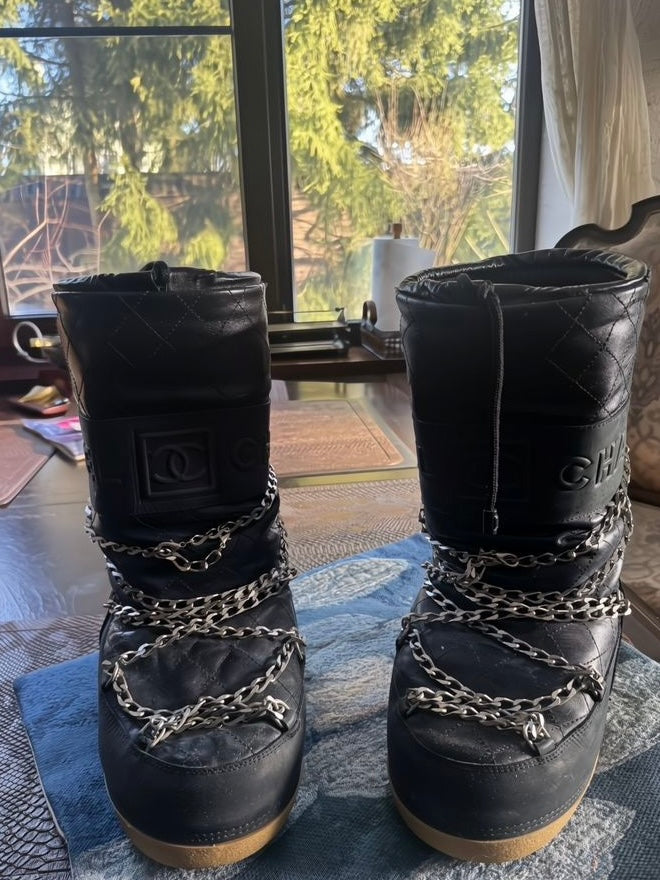 Chanel Chain Ski Boots - 40