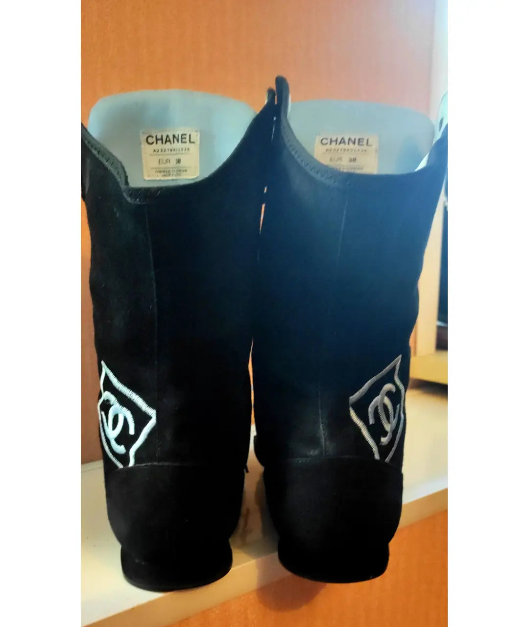 Chanel Moto Ankle Boots - 38