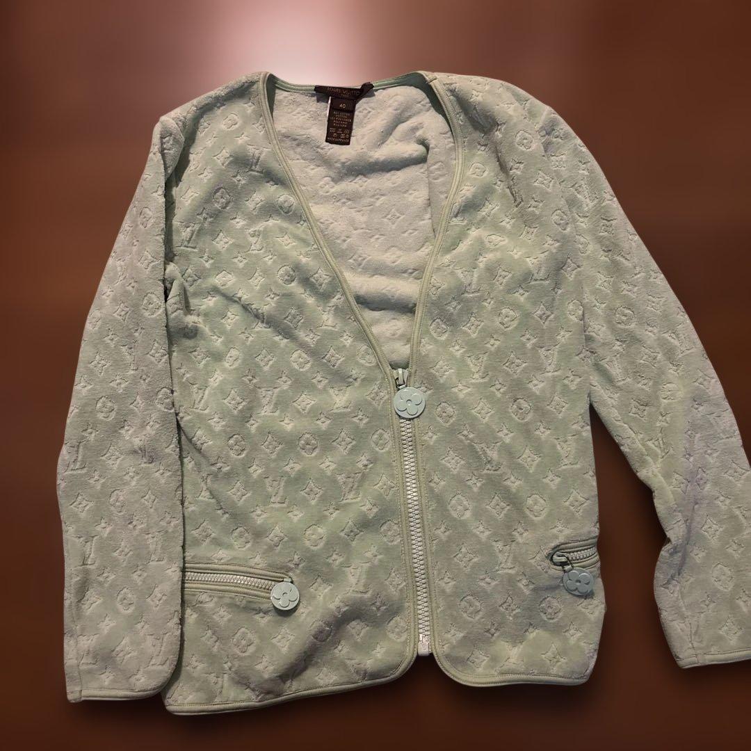 Louis Vuitton by Marc Jacob’s Velour Cardigan Top - L
