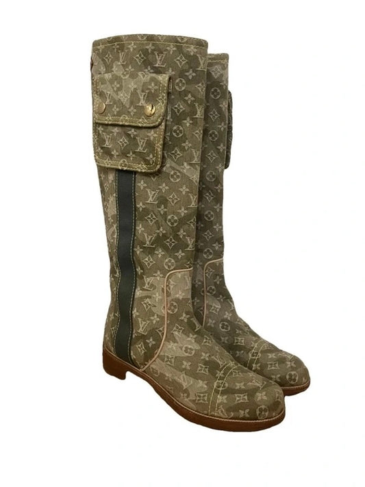 Louis Vuitton x Takashi Murakami Denim Monogram Boots - 37