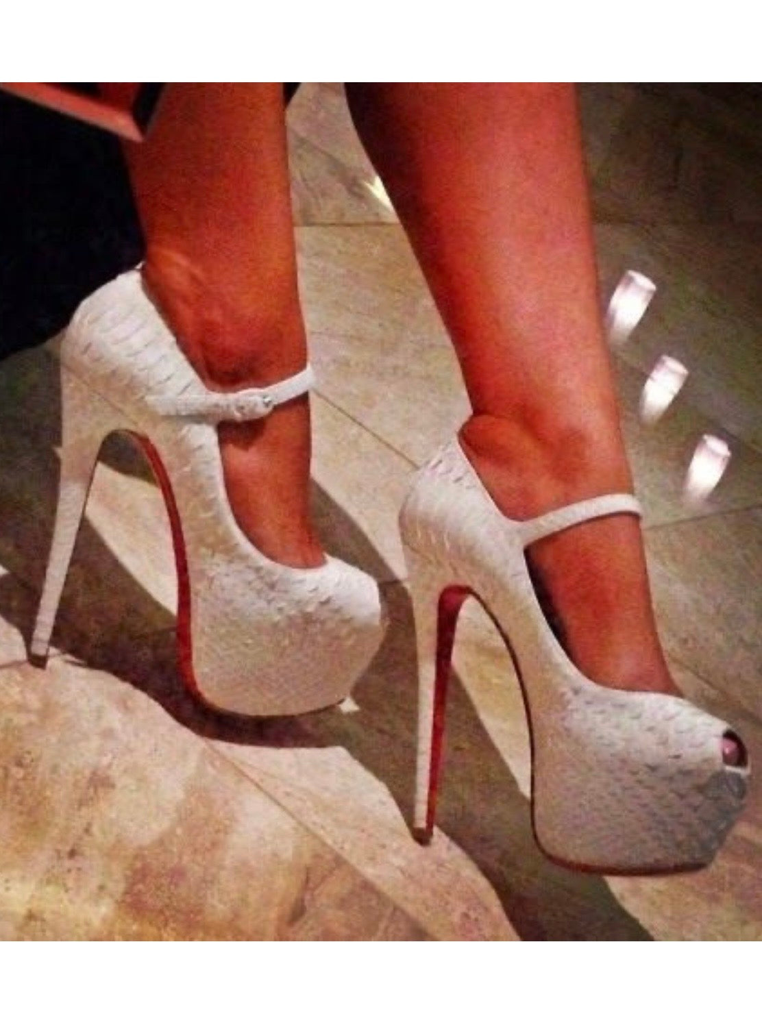 Christian Louboutin Lady Highness Python Heels - 36.5