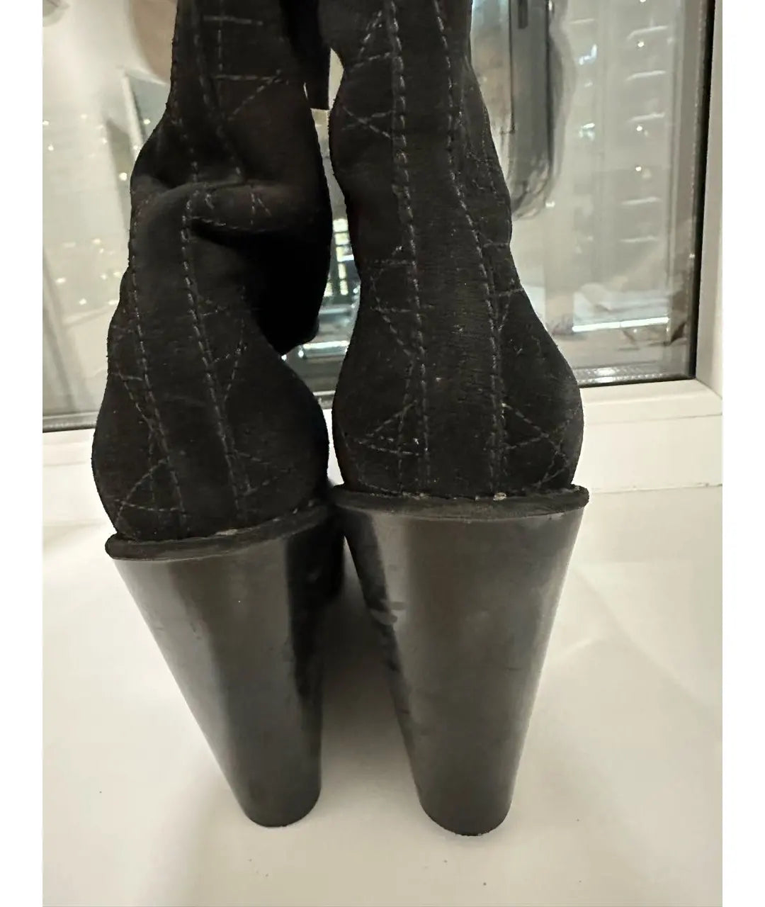 Dior Wedge Fox Fur Boots - 38