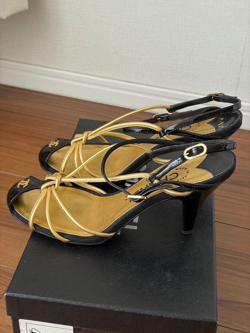 Chanel Logo Cage Heels - 34.5