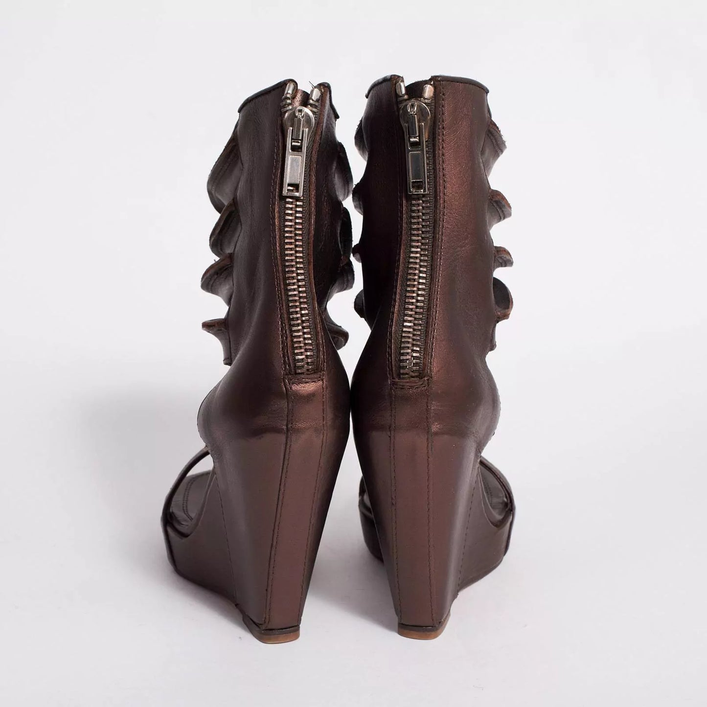 Rick Owens S/S 2012 Wedge Heels in Bronze - 37