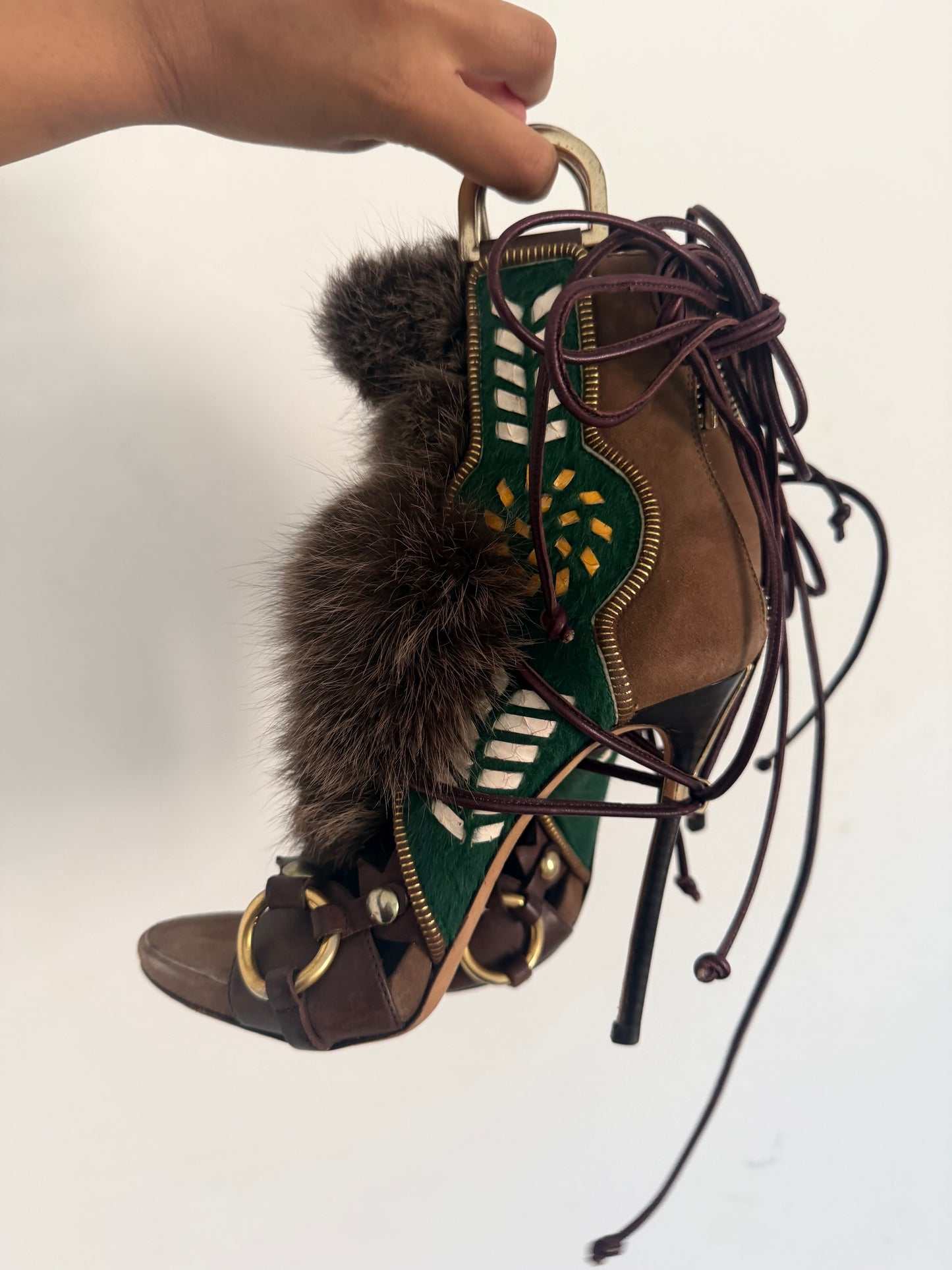 Dsquared2 Fur Lace Up Boots - 39