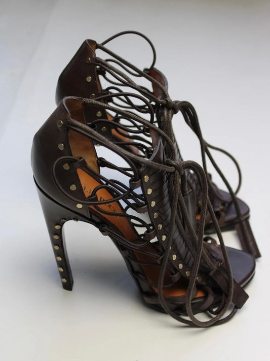 Emilio Pucci Lace Up Heels- 37