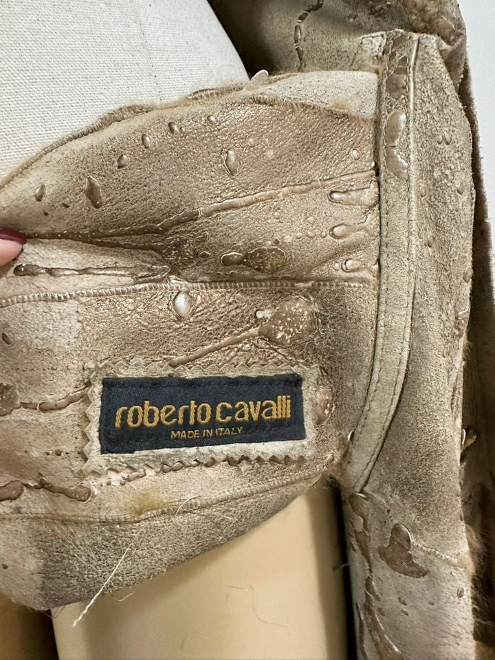 Roberto Cavalli Fur & Leather Reversible Jacket - S/M
