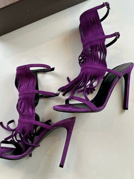Gucci Becky Fringe Heels - 36.5