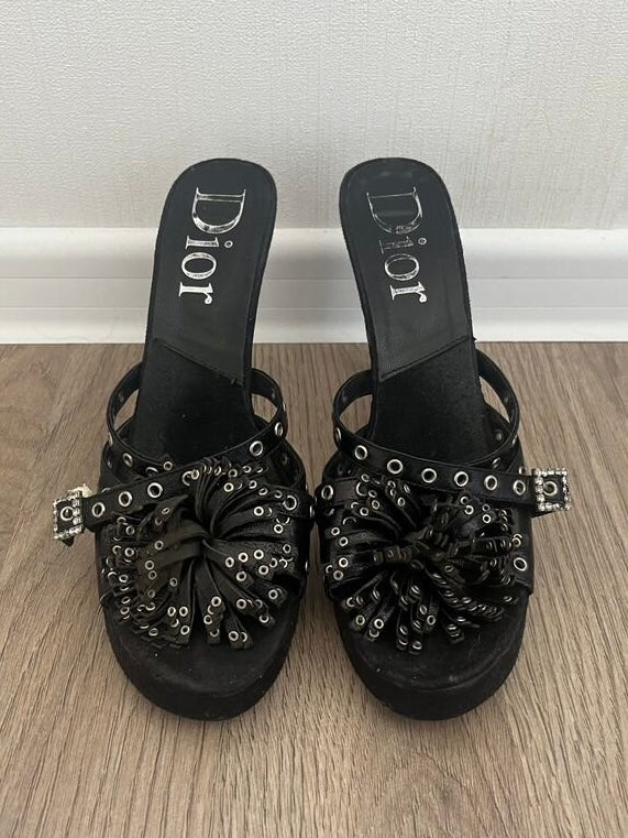 Dior 2003 Suede and Python Heel - 37