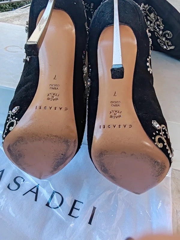 Casadei Limited Edition Swarovski Boots - 37