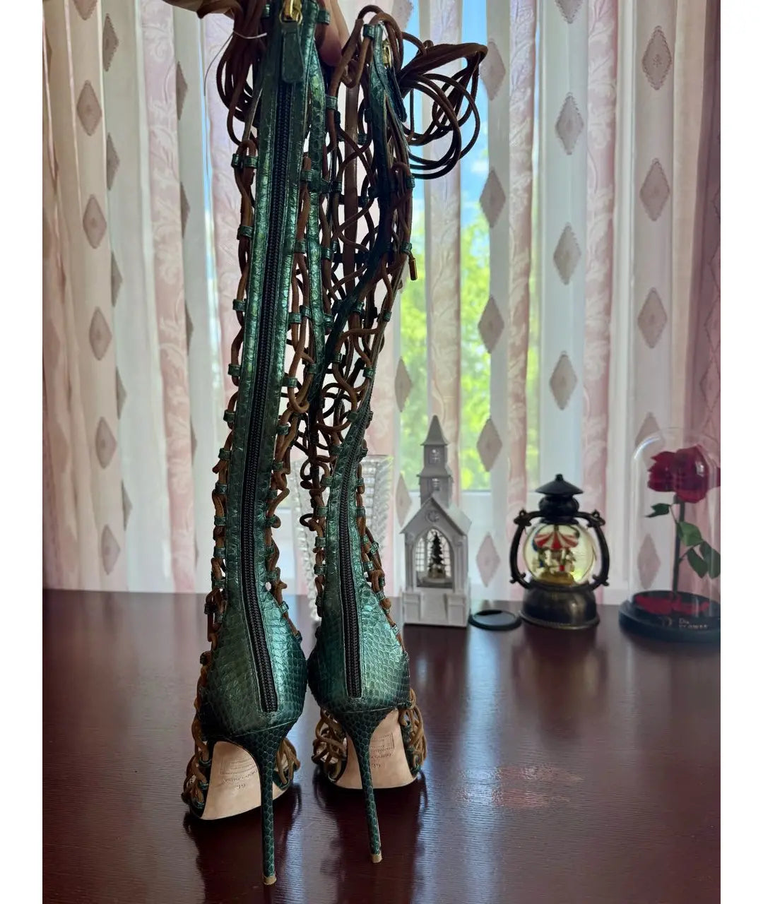 Dsquared2 Iridescent Python Rope Gladiator Heels Brand New - 39
