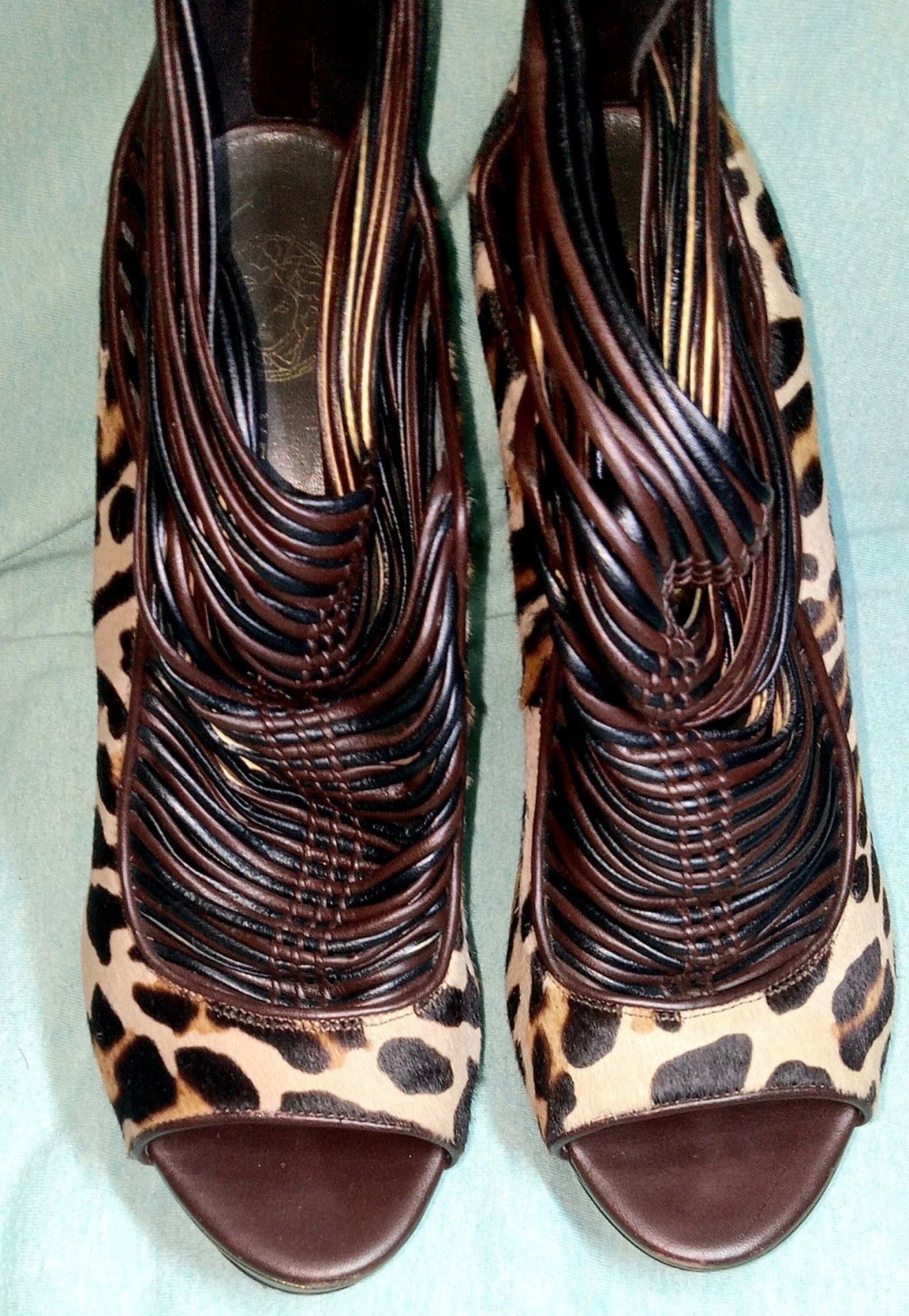 Versace Pony Hair Booties Brand New - 40