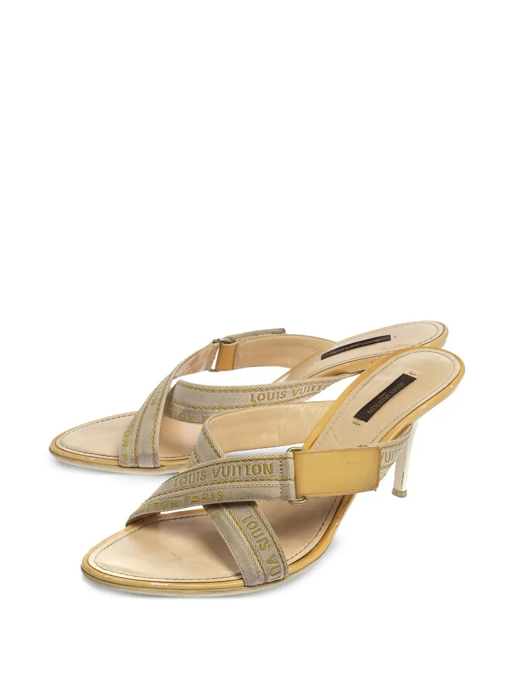 Louis Vuitton Logo Stap Mules - 37.5