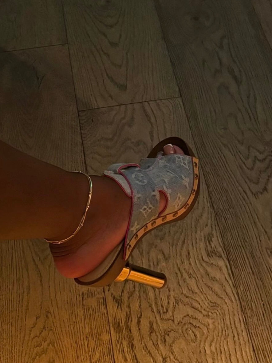 Louis Vuitton Denim Clog Heel - 36.5/37