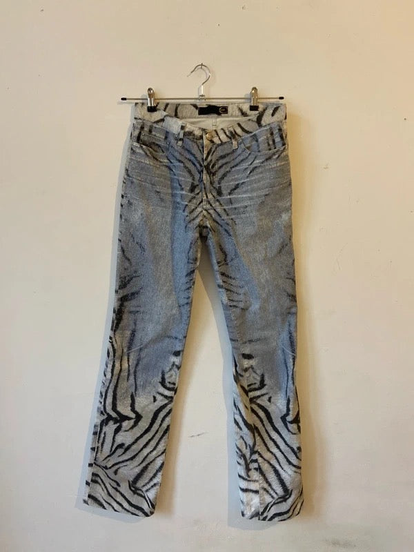 Cavalli Zebra Print Jeans - M