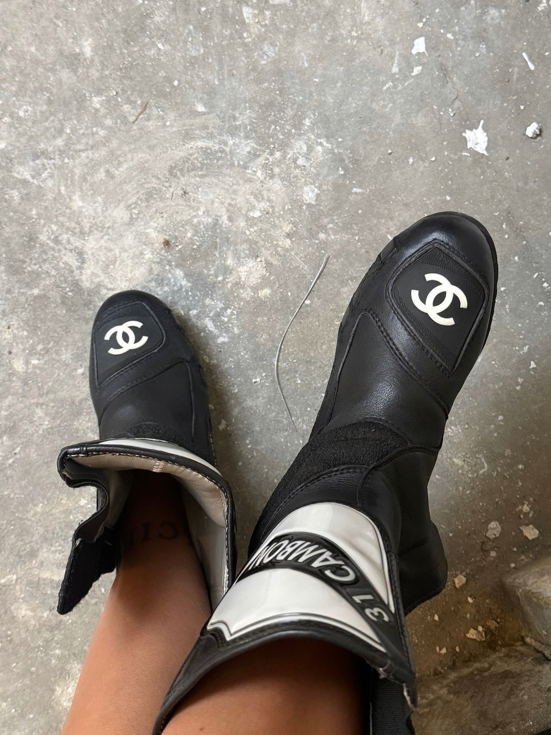 Chanel Cambon Moto Boots - 39