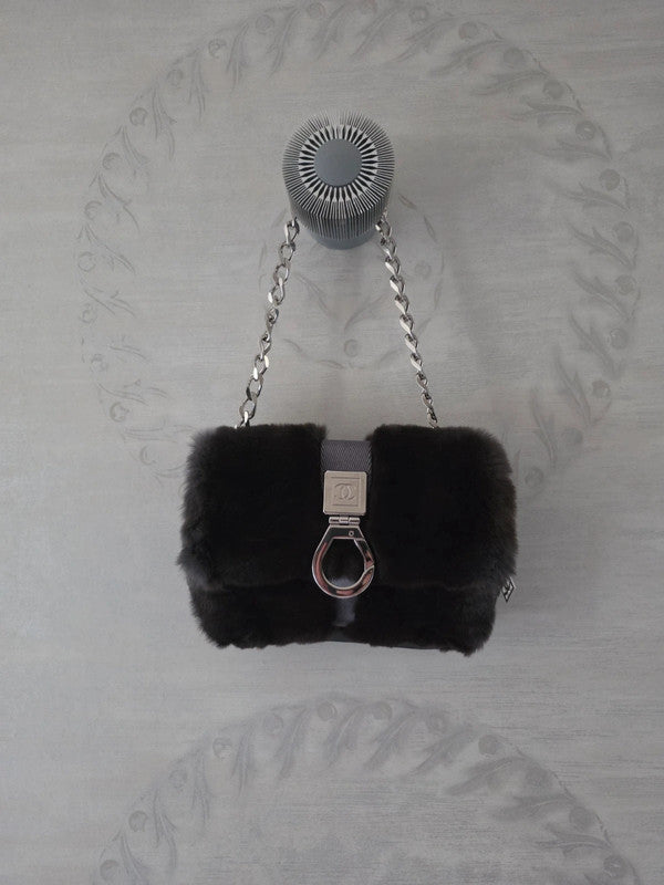 Chanel Fur Chain Bag