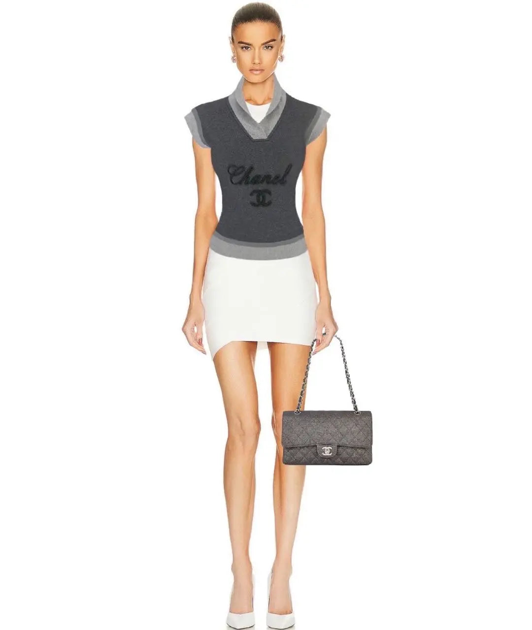 Chanel Cotton Knit Vest - S + L