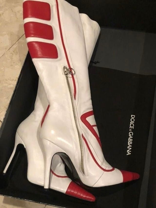 Dolce and Gabbana Spring/Summer 2001 Moto Boots - 38