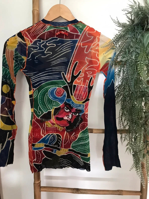 Jean Paul Gaultier 1999 Samurai Mesh Top - S