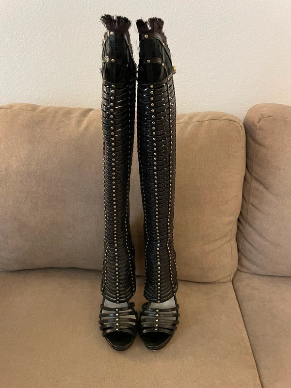 Sergio Rossi Gladiator Boots - 36