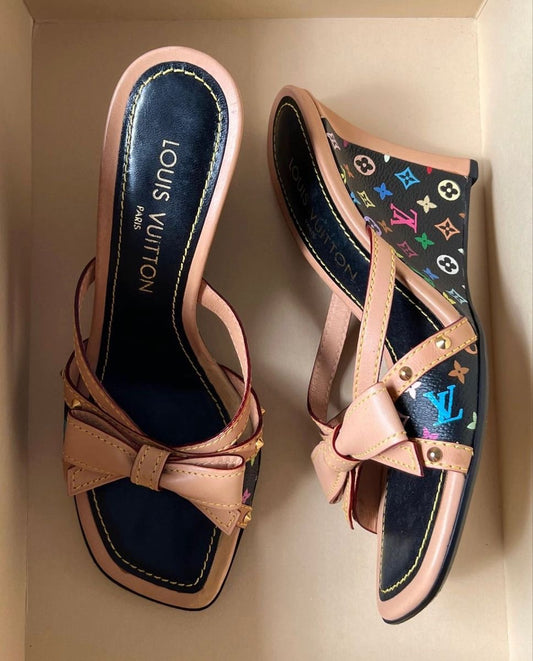 Louis Vuitton X Takashi Murakami Bow Wedge Heels - 40