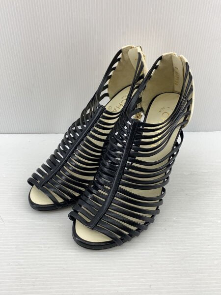 Chanel Logo Charm Gladiator Heels Brand New  - 37